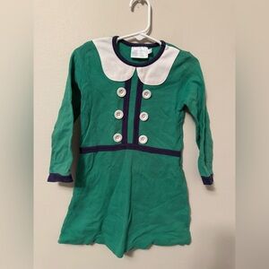 Little English Green and White Dress